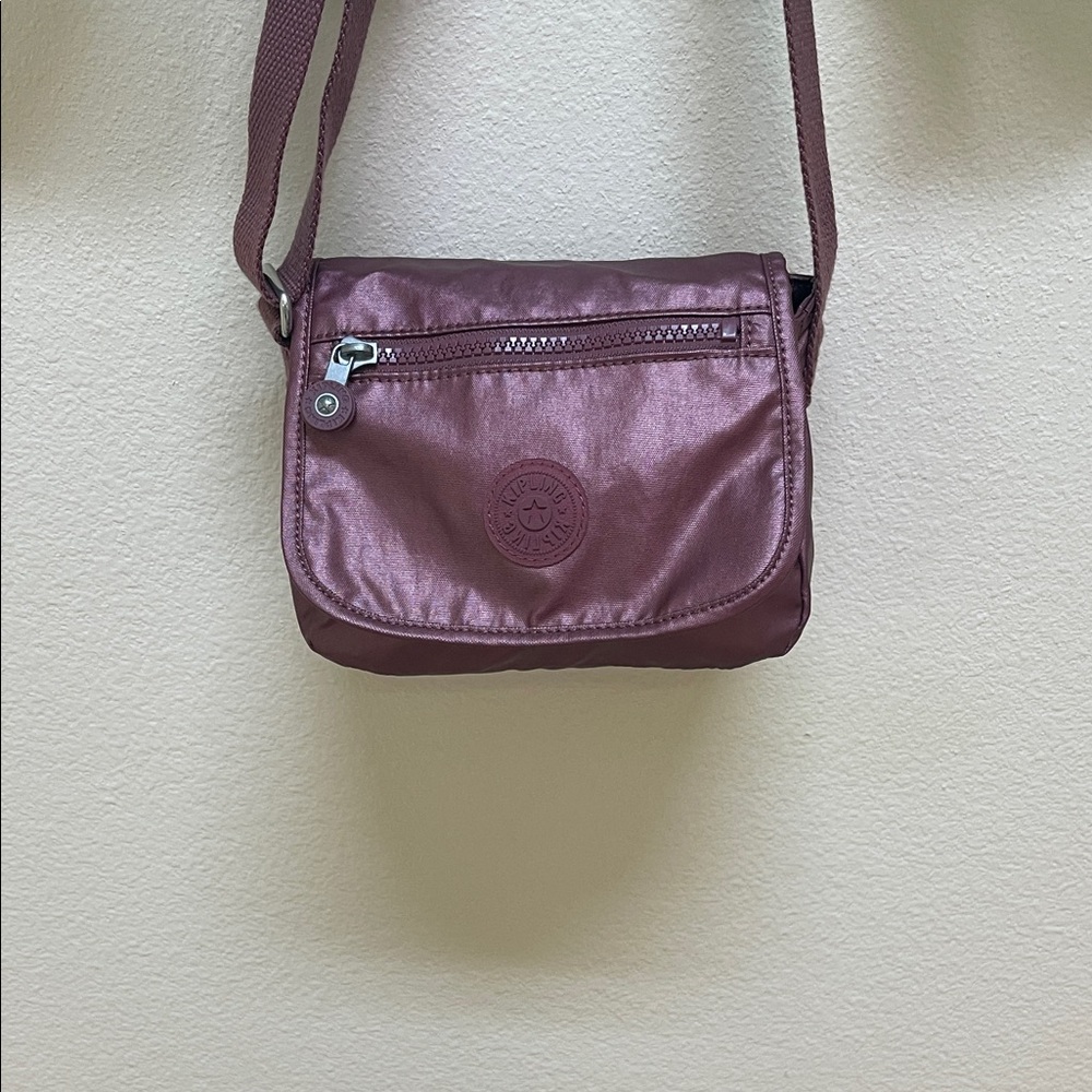Kipling Metallic Purple Kids Bag